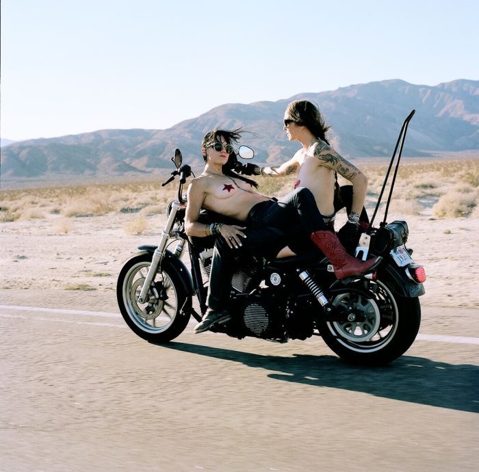 Girls on a motorcycle in Saitama