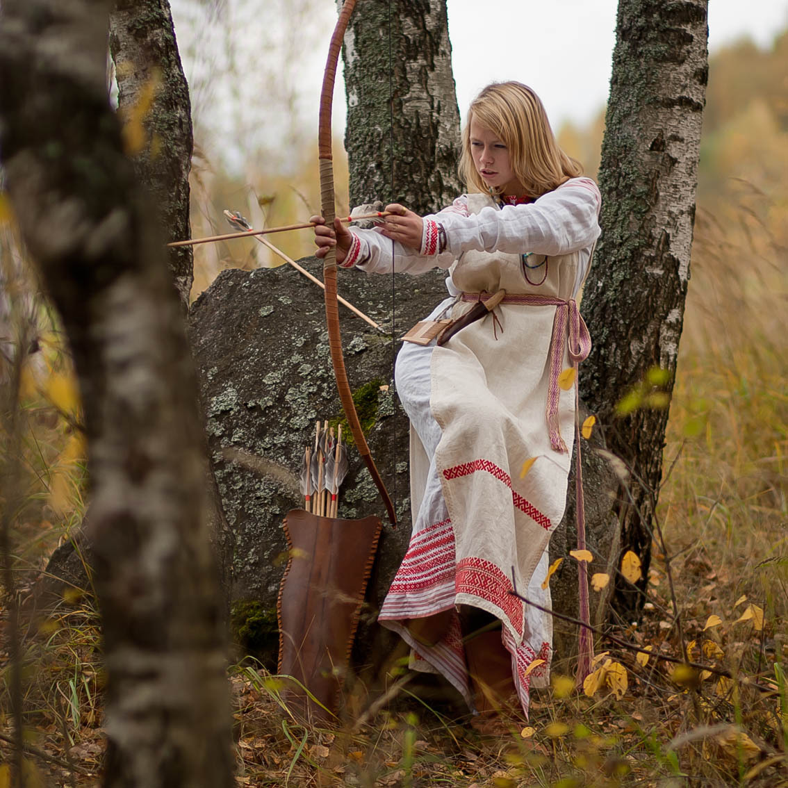 Sexy photo Girls in Slavic costumes in Saitama